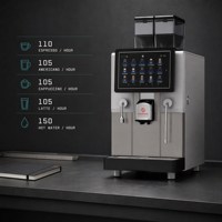 Machine à café professionnelle avec double chaudière en acier inoxydable, pression de 15 bars, avec conduites d'eau chaude et de vapeur