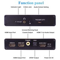 HDMI2.1 8K60Hz 4K Ses Çıkarıcı 7.1CH Atmos HDCP2.3 IR Uzaktan Kumandalı 4 Yollu Ses Çıkışı Ev Sineması AV Mühendisliği için