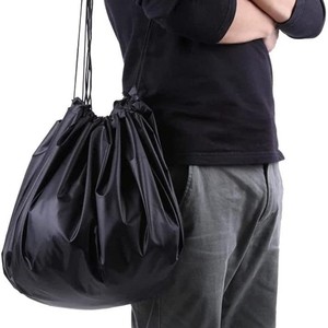 Drawstring Swimwear Storage <b>Bag</b> Black Waterproof Portable Beach <b>Changing</b> Mat For Outdoor Surfing Camping Trip - Product Image 4
