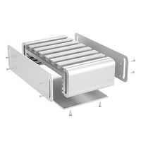 Boîtier de dissipateur thermique en aluminium extrudé sur mesure, boîtier de commande PCB usiné CNC, boîtier de projet IP54, surface sablée Hongfa