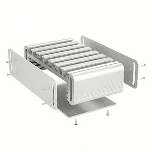 Custom Extruded Aluminum Heat Sink Housing CNC Machined PCB Control Box IP54 Enclosure Project Box Hongfa <b>Sandblasted</b> Surface - Product Image 1
