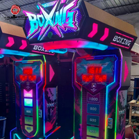 Machine d'arcade de boxe Fist Kick PK King Fighters, à monnayeur, construction en métal, plastique et acrylique, intégrée, garantie 1 an, version anglaise