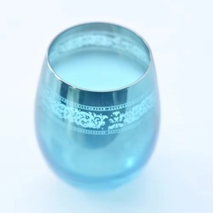 <span class=keywords><strong>Gobelet</strong></span> à vin moderne sans pied en verre bleu cobalt transparent, <span class=keywords><strong>personnalisé</strong></span>, pour la vente en gros, avec <span class=keywords><strong>gobelet</strong></span> à café assorti - Product Image 1