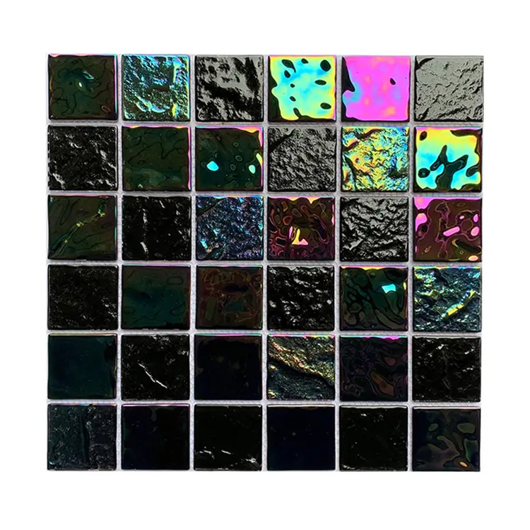 Pabrik Foshan ubin kaca kolam renang atau dekorasi dinding dapur ubin mosaik kaca kristal