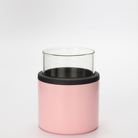 Gobelet à café en verre 10oz (300ml) transparent réutilisable sans BPA avec couvercle moderne unisexe personnalisable avec logo LINGQI