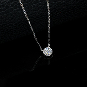 Collier pendentif en argent S925 avec diamant cultivé en laboratoire - Product Image 4