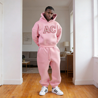 Sweat à capuche en coton premium épais 450 g/m² en molleton bouclette coupe oversize avec impression de logo personnalisé, appliqués et broderies