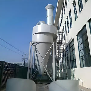Collecteur de poussière cyclonique, filtre à poussière cyclonique en acier inoxydable avec ventilateur pour copeaux de bois, usine d'amidon, usine de chaux - Product Image 5