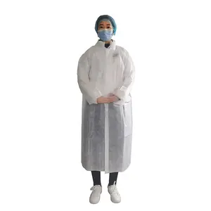 MOQ Disposable Lab Coat Disposable Visitor Coats Disposable Hospital Gowns Surgical Lab Coat