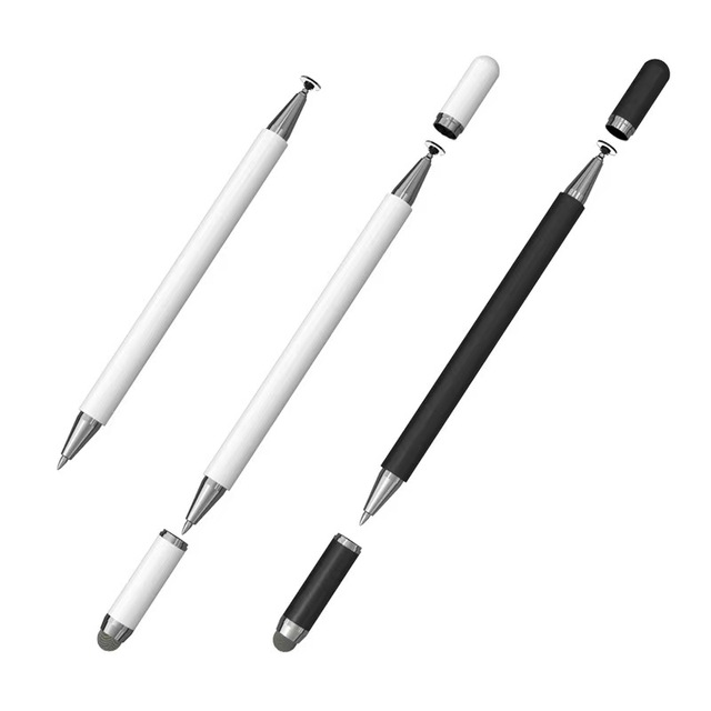 Factory Wholesale Silicone Passive Stylus Pencil 2-in-1 Touch Screen Pens for Android iPad IOS Nib Pen for Capacitive Mobile