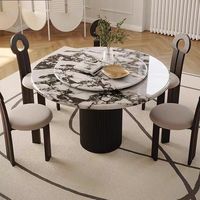 Table à manger ronde en marbre moderne et compacte, multifonctionnelle, durable, meubles de salle à manger pour petits espaces