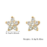 Kleine S925 Silber Blumen-Ohrstecker Sterling Silber Kubisches Zirkon Blumen-Ohrstecker