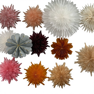 QF Shade Weihnachtsdekoration Hängende Ornamente Festliche Veranstaltungsgestaltung Faltbare <span class=keywords><strong>Origami</strong></span> 3D Herz Achteckige Papierlaterne - Product Image 1