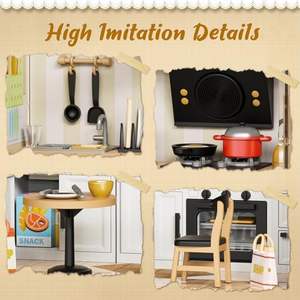 Adultes Adolescents DIY Miniature House <span class=keywords><strong>Kit</strong></span> LED Dollhouse Furniture Figures Home Kitchen Mini Model for Decorative Building Mini House - Product Image 4