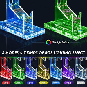 Nuevo Soporte Acrílico de <span class=keywords><strong>3</strong></span> Niveles para Controles de Videojuegos con Luces RGB, Soporte para Auriculares, Accesorios de Juego Personalizados - Product Image 3