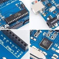 UNO R3 Caja Oficial ATMEGA16U2 UNO+WiFi R3 Chip Original ATMEGA328P CH340G para Arduino UNO R3 Placa de Desarrollo WeMos ESP8266