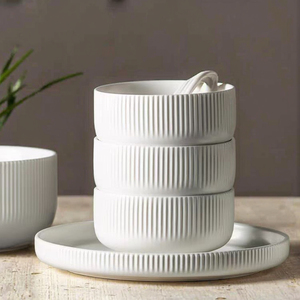 ชามข้าวเซรามิคคุณภาพร้านอาหารระดับไฮเอนด์ ลายผลไม้ สีขาวบริสุทธิ์ ดีไซน์ทันสมัย ผลิตจากเนื้อกระเบื้องโบนไชน่าใหม่ สำหรับใช้ในบ้าน - Product Image 3