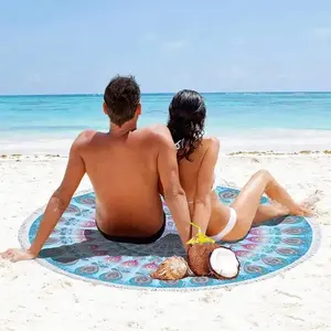 Eastsunshine Round Beach Towel Custom logo Sand Free Sublimation Printed Microfiber custom Beach Towel with logo