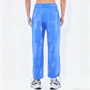 Pantalons de survêtement vintage droits mi-lourds personnalisés pour hommes, délavés au <span class=keywords><strong>soleil</strong></span>, streetwear en coton, pantalons surdimensionnés, haute qualité, vente en gros - Product Image 4