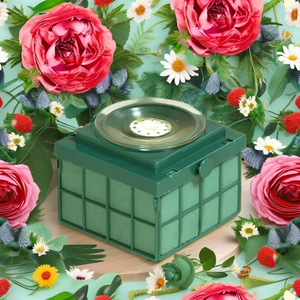 Support pour verre automobile en plastique vert avec mousse florale humide et sèche pour la décoration de mariages, de la Saint-Valentin, de remises de diplômes et de Nouvel An - Product Image 1