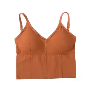 Los más vendidos 9 colores niñas 32 tamaño Sujetador de copa pequeña inalámbrico suave Sexy Bralette sujetador sin costuras mujeres Push Up sujetador acolchado de una pieza