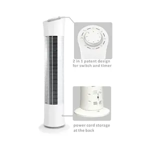 Factory supply 29" inch hotel electric portable digital cooling vertical stand tower tower fan with remote control timer