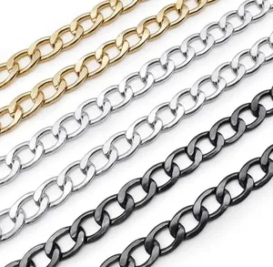 Wholesale aluminium curb chain 12*17mm body chains for DIY decorative accessory