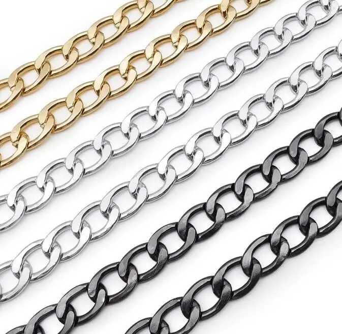 Wholesale aluminium curb chain 12 17mm body chains for jewelry making findings Alibaba