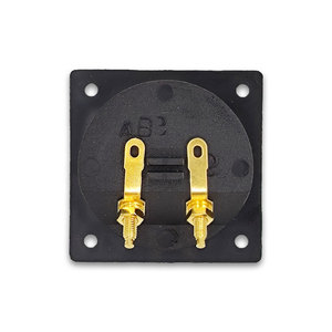 2 yollu 57x57mm ABS ses bakır muz soket Jack bağlama sonrası fiş tel fincan hoparlör terminali kutusu plaka konektörü - Product Image 2