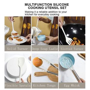 Kaimi Kitchen Accessories Cooking <b>Tools</b> Silicone Kitchen Utensil Set of 12 Pieces with <b>Storage</b> Bucket Color <b>Box</b> - Product Image 5