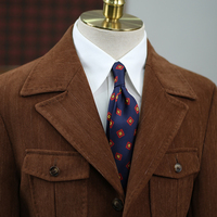 Veste Safari Vintage pour Homme en Mélange de Laine Texturée, Veste de Chasse à 4 Poches, Coupe Slim, Style Rétro, Blazer Casual Business