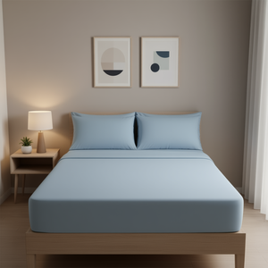 Set di Lenzuola Viasoft Queen Size Azzurro, 2000 Fili, Ipoallergenico, Biancheria da Letto per la Casa - Product Image 2