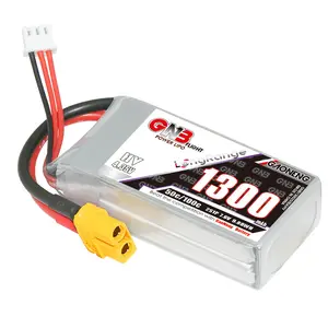 Batería Lipo GNB 2S 7,6 V 1300mAh 50C/100C para Avión RC FPV Quadcopter Dron de largo alcance, batería de 7,6 V con XT60