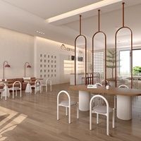 Meubles commerciaux Western Restaurant Cafe Shop Table et chaises Loisirs Stand en bois Canapé Nouveau design