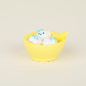 Cartoon Solid Color Cute Metal Dumpling Bowl Mini Food <b>Game</b> DIY <b>Accessories</b> Hair & Keychain Decorative Jewelry Making Kit - Product Image 5