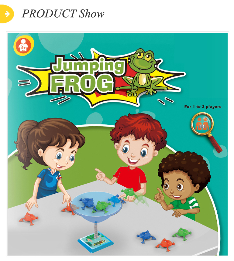 Educational plastic toy ejection jumping frog game for kids