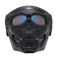 Masque de protection complet en forme de squelette pour moto et cyclisme Lunettes coupe-vent pour la randonnée et les activités de plein air