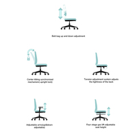 Chaise de bureau exécutive moderne de haute qualité Design pivotant réglable ergonomique avec maille et tissu de haute qualité Matériau métallique