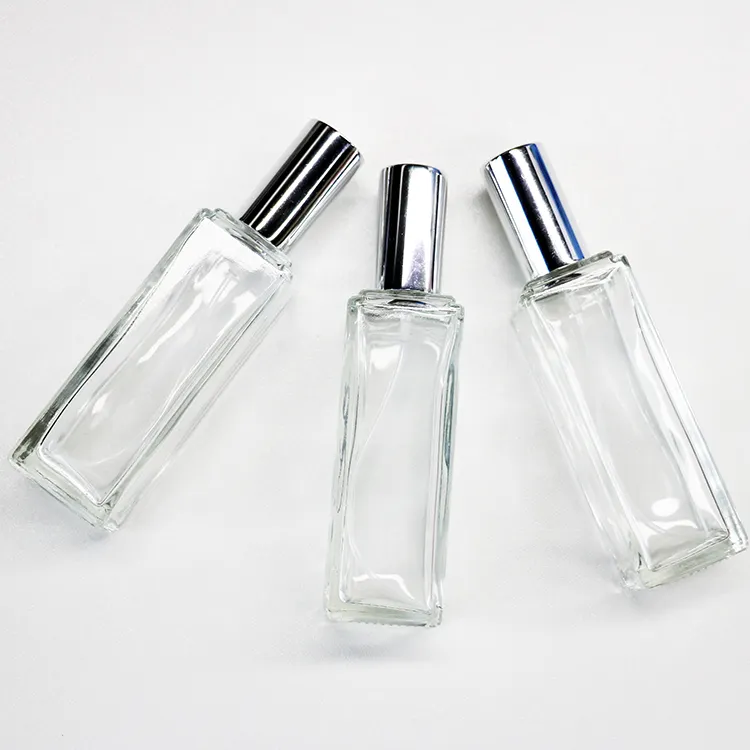 Flacon de parfum vide en verre, Spray de luxe classique, carré, de 5ml, 10ml, 20ml, 30ml, 50ml, 100ml, vente en gros, 1 pièce