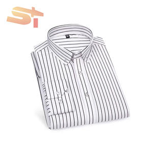 <span class=keywords><strong>Camicia</strong></span> Estiva da Uomo SIKE a Maniche Corte in <span class=keywords><strong>Seta</strong></span> Ghiaccio Elastica a Righe, Stile Coreano Casual - Product Image 2