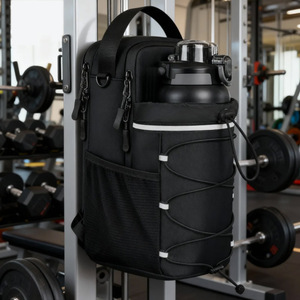 Bolso <span class=keywords><strong>de</strong></span> Gimnasio Magnético Reflectante con Logo Personalizado y Soporte para Botella <span class=keywords><strong>de</strong></span> Agua, Bandolera para Hombre - Product Image 1