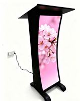 Écran de podium LED mobile avec roues verrouillables P1.86 P2.5 GOB, affichage numérique pour conférences, discours, événements, églises