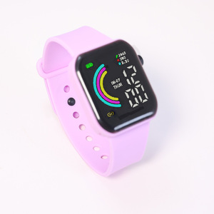 นาฬิกาอิเล็กทรอนิกส์ LED จอใหญ่สีรุ้งนาฬิกาดิจิตอลสำหรับนักเรียนกันน้ำใช้ได้ทั้งชายและหญิง - Product Image 5