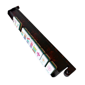 Ensemble de Mahjong <span class=keywords><strong>La</strong></span> Fête Rose Fumé Luxueux, 160 Tuiles Acryliques, Cartes Joker, Design Rayé Coloré pour Jeux de Société Familiaux et Fêtes - Product Image 6