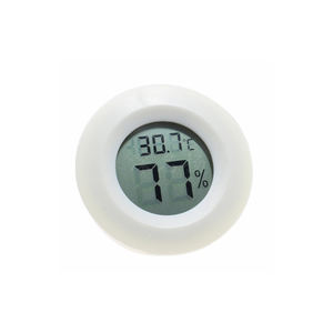 Jauge de température d'humidité <span class=keywords><strong>Thermo</strong></span> hygromètre numérique rond Mini plastique LED maison Thermomètre d'humidité numérique électronique LCD - Product Image 2