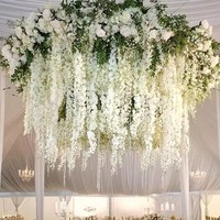 Künstliche Hängende Glyzinien-Blumen Lange Rankgirlande für Hochzeits-Decken-Dekoration und Hotel-Wandgestaltung