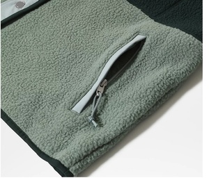 Jaqueta de lã feminina com fivela de quatro peças e bolso com zíper para montanhismo e caminhadas ao ar livre - Product Image 5