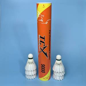Volante de Bádminton TCX 9000-Naranja de Primera Calidad, Fabricado con Plumas de Pato <span class=keywords><strong>Ganba</strong></span> Cigu, Alta Durabilidad, 2 Capas de Corcho Ecológico para Profesionales - Product Image 6
