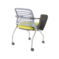 Chaise de conférence pliante au design contemporain pour étudiants avec support pour ordinateur portable Chaise de bureau et bloc-notes de formation pour l'école