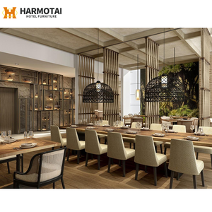 Ensemble de meubles de restaurant en bois <span class=keywords><strong>minimaliste</strong></span> moderne et élégant pour Wyndham Pattaya Midsky Beach Hotel pour salle à manger ou école - Product Image 2